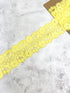 Yellow Stretch Lace Trim Remnant 1 yard 32 inches length SLT00311